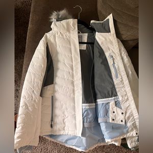 White ski jacket